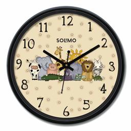 Amazon Brand - Solimo 12-inch Wall Clock - Party Animals (Silent Movement)