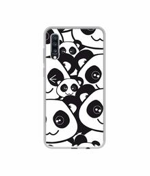 Amazon Brand - Solimo Designer Panda Texture UV Printed Soft Back Case Mobile Cover for Samsung Galaxy A70