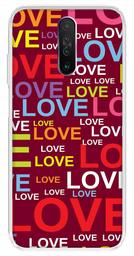 Amazon Brand - Solimo Designer Multicolor Typography Love Red Pattern Design Printed Soft Back Case Mobile Cover for Poco X2 / Xiaomi Redmi K30