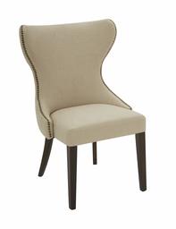 Amazon Brand – Stone & Beam Flanigan Curved-Back Upholstered Dining Chair, 24.4