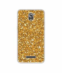 Amazon Brand - Solimo Designer Golden Sparkle UV Printed Soft Back Case Mobile Cover for Coolpad Mega 3