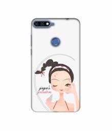 Amazon Brand - Solimo Designer Papa's Princess 3D Printed Hard Back Case Mobile Cover for Huawei Honor 7A