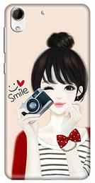 Amazon Brand - Solimo Designer Girl Design 3D Printed Hard Back Case Mobile Cover for HTC Desire 728