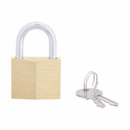 AmazonBasics 1-9/16-inch Keyed Padlock, Brass, 4-Pack