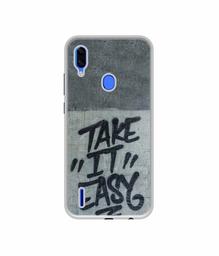 Amazon Brand - Solimo Designer Take It Easy UV Printed Soft Back Case Mobile Cover for Lava Z93