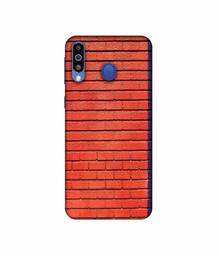 Amazon Brand - Solimo Designer Red and Purple Brick 3D Printed Hard Back Case Mobile Cover for Samsung Galaxy M21