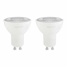 AmazonBasics - foco LED equivalente a 50 W, luz blanca cálida, regulable, 10.000 horas de vida útil, MR16 (base GU10)