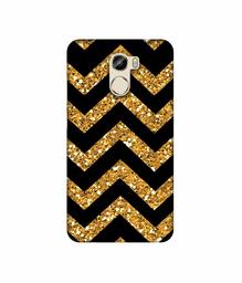 Amazon Brand - Solimo Designer Golden Zik Zak Pattern 3D Printed Hard Back Case Mobile Cover for Gionee X1