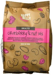 Happy Belly Mix di Frutta Secca a guscio con Mirtilli Rossi - 200 g