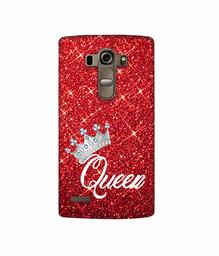 Amazon Brand - Solimo Designer Queen On Red Glitter 3D Printed Hard Back Case Mobile Cover for LG G4 Stylus