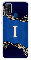 Amazon Brand - Solimo Designer Multicolor Blue Pattern Alphabet-I Printed Soft Back Case Mobile Cover for Samsung Galaxy M31