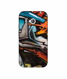 Amazon Brand - Solimo Designer Painting Texture 3D Printed Hard Back Case Mobile Cover for Motorola Moto E 2nd Generation