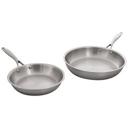 Stone & Beam tradicional Fry Pan Set, 2-Pack, Stainless Steel