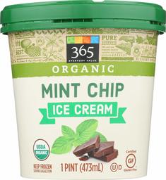 365 EVERYDAY VALUE Organic Mint Chip Ice Cream, 1 PT