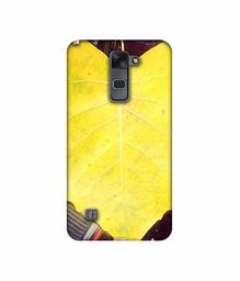 Amazon Brand - Solimo Designer Yellow Leaf 3D Printed Hard Back Case Mobile Cover for LG Stylus 2