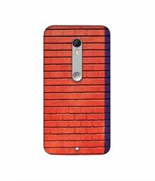 Amazon Brand - Solimo Designer Red and Purple Brick 3D Printed Hard Back Case Mobile Cover for Motorola Moto X Play