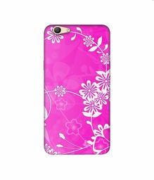 Amazon Brand - Solimo Designer Flower Pattern 3D Printed Hard Back Case Mobile Cover for Oppo F1s