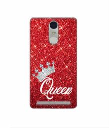 Amazon Brand - Solimo Designer Queen On Red Glitter 3D Printed Hard Back Case Mobile Cover for Lenovo K5 Note