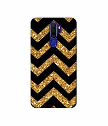 Amazon Brand - Solimo Designer Golden Zik Zak Pattern 3D Printed Hard Back Case Mobile Cover for Oppo A9 (2020)