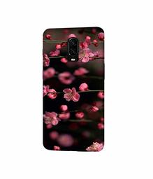 Amazon Brand - Solimo Designer Pink Flowers 3D Printed Hard Back Case Mobile Cover for OnePlus 6T