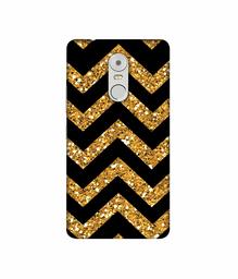 Amazon Brand - Solimo Designer Golden Zik Zak Pattern 3D Printed Hard Back Case Mobile Cover for Lenovo K6 Note