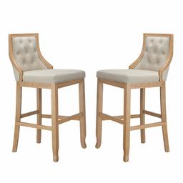 Amazon Brand – Stone & Beam Classic Tufted Barstool, Set of 2, 44