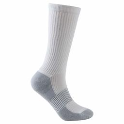 Dsource Unisex Copper Athletic Cushion Crew Socks for Hiking Travel 1 Pair White Large