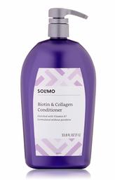 Amazon Brand - Solimo Biotin & Collagen Conditioner, 33.8 fl. oz