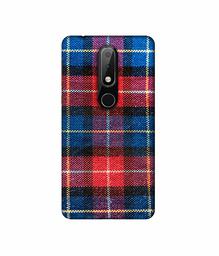 Amazon Brand - Solimo Designer Check Cloth 3D Printed Hard Back Case Mobile Cover for Nokia 6.1 Plus