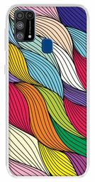 Amazon Brand - Solimo Designer Multicolor Visual Art Design Printed Soft Back Case Mobile Cover for Samsung Galaxy M31