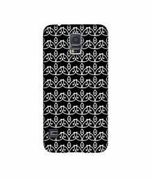 Amazon Brand - Solimo Designer White Flowers Pattern 3D Printed Hard Back Case Mobile Cover for Samsung Galaxy S5 i9600