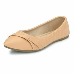 Flavia Women's Beige Ballet Flats-4 UK (36 EU) (5 US) (FL-98/BGE)