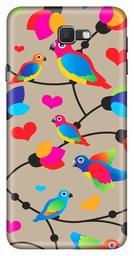 Amazon Brand - Solimo Designer Flycatchers Birds Bronze Patterns Design 3D Printed Hard Back Case Mobile Cover for Samsung Galaxy J7 Prime