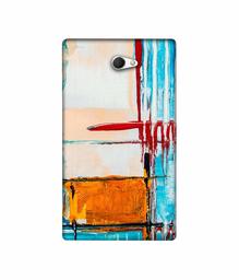 Amazon Brand - Solimo Designer Glass Paint 3D Printed Hard Back Case Mobile Cover for Sony Xperia M2