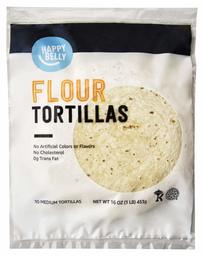 Amazon Brand - Happy Belly Flour Tortillas, Medium, 10 Count