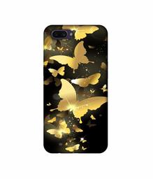 Amazon Brand - Solimo Designer Golden Butterfly Pattern 3D Printed Hard Back Case Mobile Cover for Oppo A3s