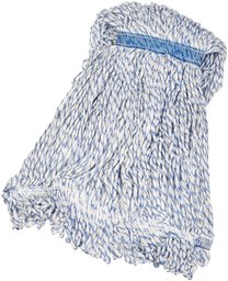 AmazonBasics Loop-End Rayon Finish Commercial String Mop Head, 1.25 Inch Headband, Medium, 6-Pack