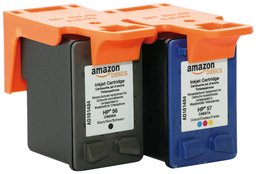 AmazonBasics - Cartuchos de tinta recargables equivalentes a Hewlett-Packard Multipack C6656A (n.º 56) y C6657A (n.º 57), color negro, cian, magenta y amarillo