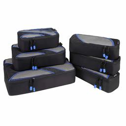 Eono Essentials 6 Set Packing Cubes(XL + M + S + 3Slim) Travel Luggage Packing Organizers