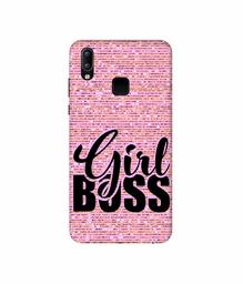 Amazon Brand - Solimo Designer Girl Boss On Pink Sparkle 3D Printed Hard Back Case Mobile Cover for Vivo Y95