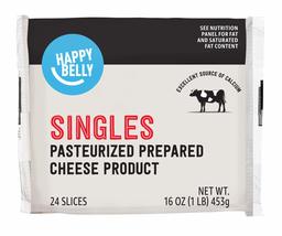 Amazon Brand - Happy Belly Prepared Cheese Product, 24 Singles, 16 Ounce Pack