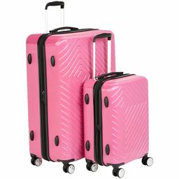 AmazonBasics Geometric Luggage Expandable Suitcase Spinner - 2 Piece Set (20