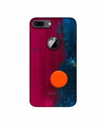 Amazon Brand - Solimo Designer Pink and Blue Brush Texture 3D Printed Hard Back Case Mobile Cover for Apple iPhone 8 Plus (with Logo Cut)