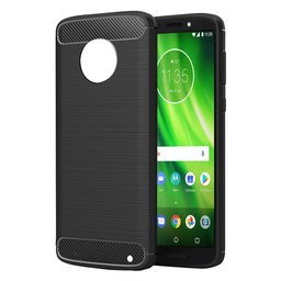 Amazon Brand - Solimo Protective Mobile Cover (Soft & Flexible Back Case) for Moto G6 Plus (Black)