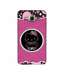 Amazon Brand - Solimo Designer Kitty with Glitter 3D Printed Hard Back Case Mobile Cover for Samsung Galaxy J2 Prime