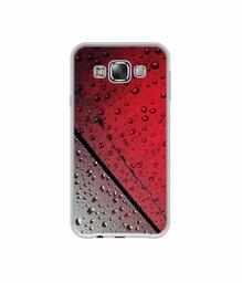 Amazon Brand - Solimo Designer Water Drop On Glass UV Printed Soft Back Case Mobile Cover for Samsung Galaxy E5