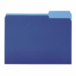 AmazonBasics Two-Tone Color File Folders, Letter Size, 1/3 Cut, Navy, 36-Pack