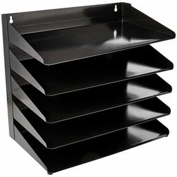 AmazonBasics 5 Tier Metal Office Document Organizer Tray, 15