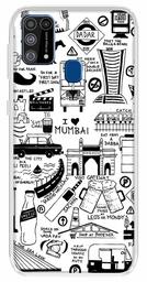 Amazon Brand - Solimo Designer Multicolor Mumbai Comic Printed Soft Back Case Mobile Cover for Samsung Galaxy M31