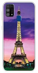 Amazon Brand - Solimo Designer Multicolor Paris Eiffel Tower Printed Soft Back Case Mobile Cover for Samsung Galaxy M31